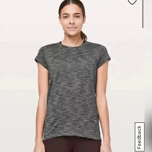 Lululemon Grey Another Mile Short Sleeve Shirt - Picture 2 of 8